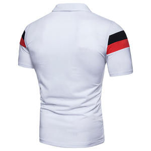 Polo de manga corta para hombre de buena calidad, Polo de manga corta para hombre con tres rayas de colores a juego - Product Image 6