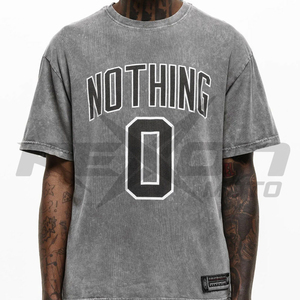 เสื้อเจอร์ซีย์โอเวอร์ไซส์ผ้าซักแบบไม่มีกรดเสื้อยืดผู้ชาย280 GSM เสื้อ100% ผ้าคอตตอนทรงหลวมพิมพ์ลาย - Product Image 3