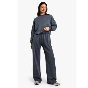 Conjunto Deportivo de 2 Piezas para Mujer, Primavera, Casual, Grueso, de Felpa, con Pantalones Jogger y Sudadera con Capucha - Product Image 1