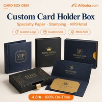 Boîte d'emballage personnalisée pour cartes de membre en papier, porte-cartes cadeaux VIP, étui de rangement pour cartes-clés d'hôtel, étui pour cartes de fidélité de détail