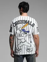 Jersey Baseball Pria Custom Bernapas 100% Poliester OEM Seragam Personal Nama Nomor Cetak Transfer Panas Pasokan Grosir