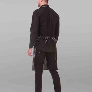 Delantal Cocina Coffee Shop Tablier de styliste avec logo pour chef Deux poches Tabliers en toile de coton à col réglable - Product Image 2