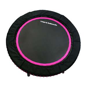 LEAPS REBOUNDS 48 <b>Mini</b> Pink Fitness <b>Trampoline</b> Rebounder Gym Equipment Safe Indoor PVC Polypropylene Foam for Outdoor Use - Product Image 1