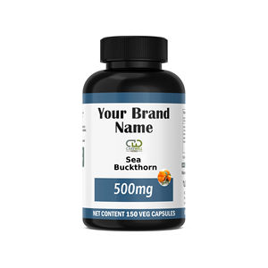 Cápsula de extracto de baya de espino cerval de mar de 500mg de etiqueta privada 150 cápsulas OEM suplementos de hierbas para adultos no para mujeres embarazadas - Product Image 1