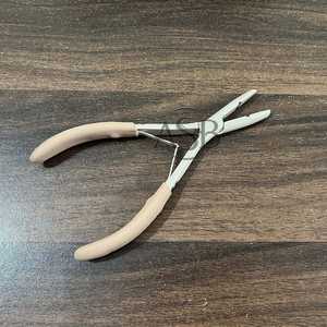 คีมต่อผมแบบรูเดียว ด้ามจับโฟมสีน้ำตาล จับถนัดมือ  รับสกรีนโลโก้ บริการ OEM - Product Image 5