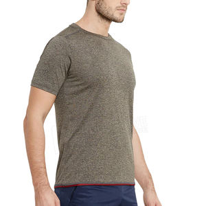Meilleures ventes T-shirt de fitness écologique à séchage rapide et respirant pour hommes en polyester/coton tissé pour adultes - Product Image 3