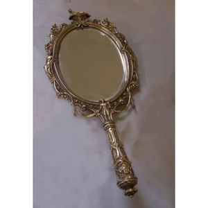 Design merveilleux miroir à main décoratif pour la maison miroir à main en métal de qualité supérieure en laiton choix parfait pour le maquillage quotidien - Product Image 4