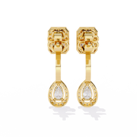Boucles d'oreilles en or 18 carats avec diamants de laboratoire pour femmes, taille brillant, pour fiançailles et mariage, bijoux fins, certifiées IGI, luxe, premium, élégantes