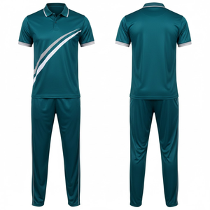 Uniforme de Críquet Profesional para Hombre de Alta Demanda |   Pantalón Deportivo Sublimado Transpirable 100% de Alta Calidad de Secado Rápido Color Verde Azulado - Product Image 3