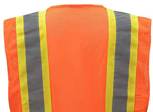 Gilet de sécurité haute visibilité réfléchissant CLASSE 2 LED FLASH imperméable avec poche zippée, vêtements de travail en gros - Product Image 5