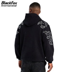 Couleur noire doux et élégant Street Wear léger coupe-vent fait à la main hommes vêtements d'extérieur dernier Style strass Hoodies - Product Image 3