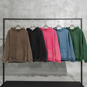 2025 Trendy Acid Wash Sweat à capuche surdimensionné Streetwear Pull unisexe - Product Image 1