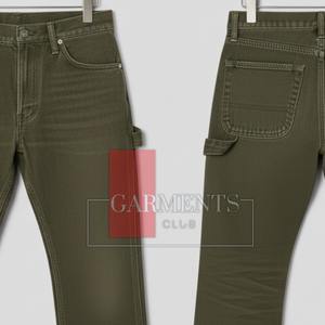 Pantalones de Mezclilla para Hombre, Estilo Carpintero, Corte Recto Ajustado, Tejido Denim Resistente de 400 GSM, con Logotipo Personalizado - Product Image 3