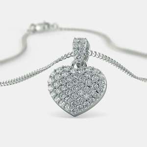 VVS Moissanite diamante corazón colgante Cadena de plata blanco plateado mujeres joyería regalo diamante colgante collar para mujer - Product Image 2