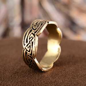Fashion Design Tribal Knot <b>Ring</b> Boho Brass <b>Rings</b> for Men Antique Brass <b>Celtic</b> Geometric Jewelry Band <b>Ring</b> for Wholesale/OEM/ODM - Product Image 5