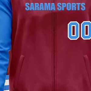 Chaqueta de Béisbol Estilo Universitario Personalizada para Hombre, Ropa Casual Duradera y Moderna con Estampado de Letras en Color Contrastante, Chaqueta Universitaria - Product Image 3