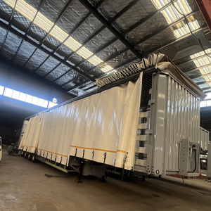ADRs Standard 4-Axle Steel Low Bed Semi Trailer High Quality <b>Tarp</b> System 30-100t Payload Capacity for International Transport - Product Image 3