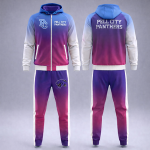 Combinaisons de sport personnalisées imprimées pour les cheerleaders, fermeture éclair, tenue de danse sublimée, vêtements d'entraînement d'équipe, ensemble de survêtement - Product Image 2
