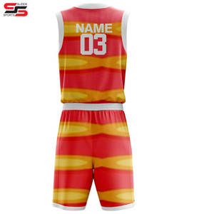 เสื้อบาสเก็ตบอลระบายอากาศได้ดีเสื้อบาสเก็ตบอลเสื้อทีมลีกดีไซน์ฟรีสำหรับมืออาชีพ - Product Image 2