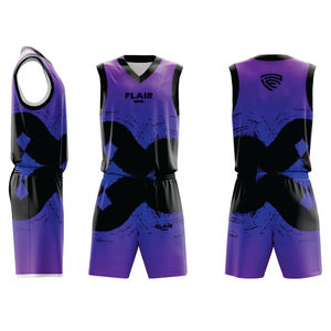 Ensemble de maillots de basketball de haute qualité pour hommes Impression numérique Chemise de sport personnalisable Tops et shorts Caractéristiques respirantes - Product Image 1