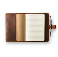 Carnet de notes personnalisé en cuir véritable de haute qualité pour hommes Cheval fou Carnet de notes en cuir véritable