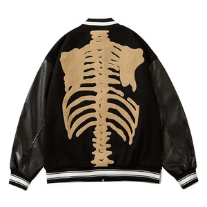 Wholesale High Quality Varsity <b>Jacket</b> Leather Sleeves Custom Chenille Patch Men Varsity <b>Jacket</b> - Product Image 4