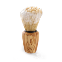 Kit de rasage ArtisRaw en bois d'olivier fait à la main avec brosse en nylon