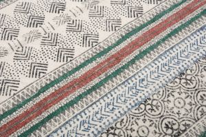 Dhurrie tapis d'extérieur en coton tissé à la main personnalisé tapis imprimé et brodé pour salon porte salle de prière tapis de sol - Product Image 3