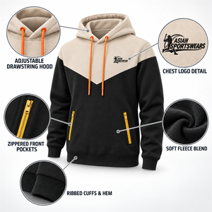 Sweat à capuche homme coupe classique sans coutures 100% coton, tissu haute performance hiver, faible MOQ - Product Image 6