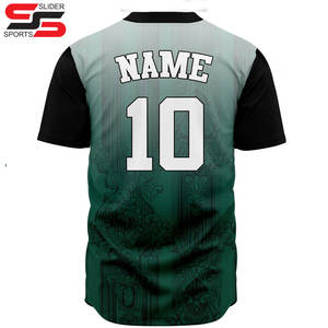 เสื้อเบสบอลทีมที่กำหนดเองพิมพ์ซับลิเมชัน100% โพลีเอสเตอร์ - Product Image 2