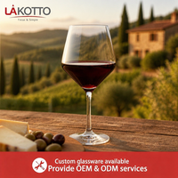 Verre à vin de Bourgogne en cristal sans plomb LAKOTTO Wide Body 680 ml, gobelet rond pour service de restaurant, verrerie personnalisée avec logo, usine de verrerie