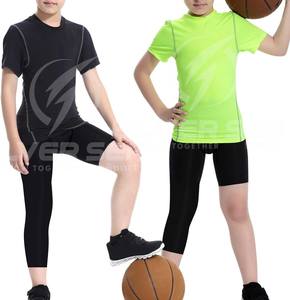 2024 New Style Men's Gym Basketball Yoga <b>Leggings</b> Compression Fit Logo Plain Spandex Elastic Waist Knitted Running Yoga Gear - Product Image 5