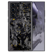 Nouvelle coque de téléphone en fibre de carbone, design sportif, antichoc, peinte aux UV, pour téléphones mobiles S25/S24/S23/S22 Ultra
