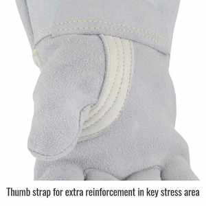 ถุงมือหนังแพะสำหรับผู้ชาย, ถุงมือทำงานหนักสำหรับการก่อสร้างคลังสินค้าและทำสวน - Product Image 3