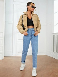 แจ็กเก็ตขนเป็ดของผู้หญิงผ้าสวมใส่สบายอบอุ่นระบายอากาศได้ดี - Product Image 3