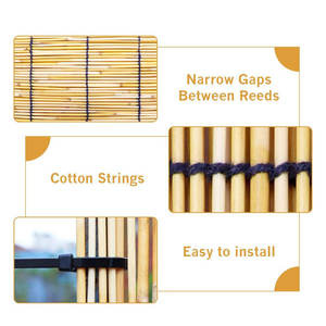 Panel de valla DE PRIVACIDAD DE CAÑA natural para patio y jardín herramienta de torneado ecológica para espacios al aire libre - Product Image 5