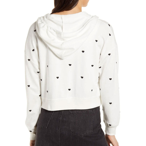 Ropa de calle informal para mujer, insignia tejida, larga, transpirable, ecológica, con hombros caídos, sudaderas con capucha 2025, venta al por mayor - Product Image 4