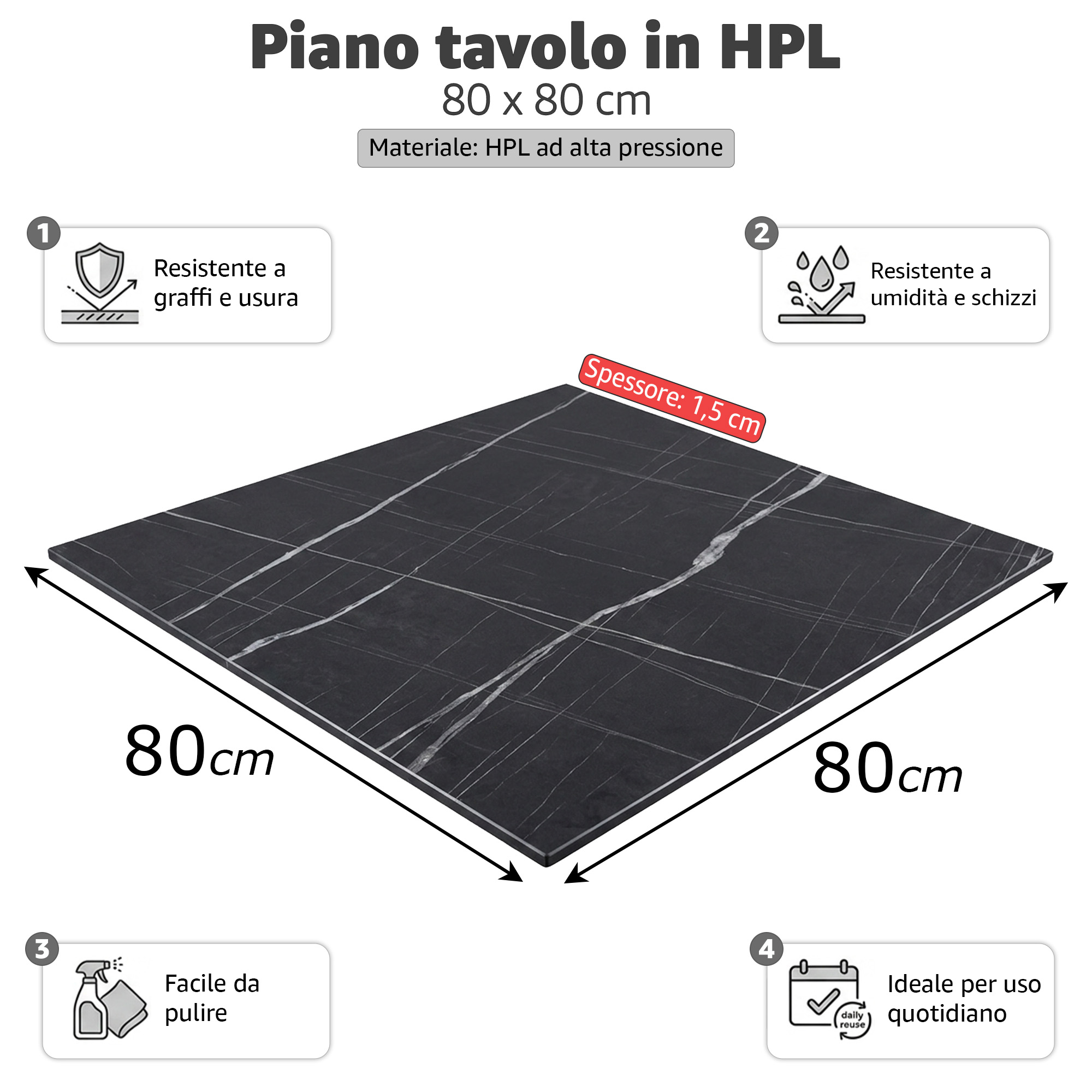 Piano 80x80 cm