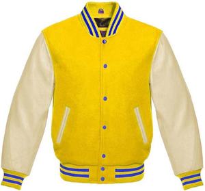 Chaqueta de béisbol personalizada para hombre de High Street Style College Letterman Varsity Chenille bordado CollegeBaseballjacket para hombres - Product Image 1