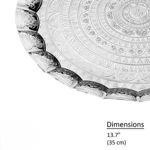 Bandeja DE SERVICIO DE METAL duradera de primera calidad, ideal para fiestas en la cocina del hogar, aperitivos, frutas, bebidas, desayuno o decoración de mesa - Product Image 5