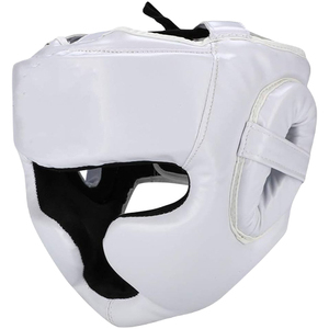 Protège-tête de boxe en cuir entièrement rembourré, équipement de protection unisexe pour le sparring et l'entraînement sportif, ajustement élastique réglable pour la boxe - Product Image 2