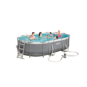 Piscina con Telaio e Pompa Ovale 488x305xh107 Cm 56448 - Product Image 1