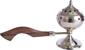 Incensario de Latón Pulido de Lujo con Mango de Madera para un Agarre Seguro - Product Image 4