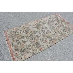 Tapis turc vintage beige vert 3,1x6,3 pieds - Product Image 4