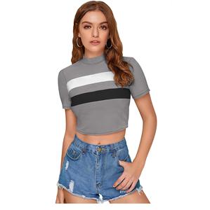 La última camiseta India exclusiva, Tops grises de punto a la moda para mujer, ropa regular cómoda, Tops cortos formales de Indian Boutique - Product Image 1