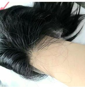 180 densité 10A cheveux humains vierges 13x4 dentelle sans colle frontale pré-plumé noeuds blanchis couleur naturelle 100% extensions de cheveux humains - Product Image 6