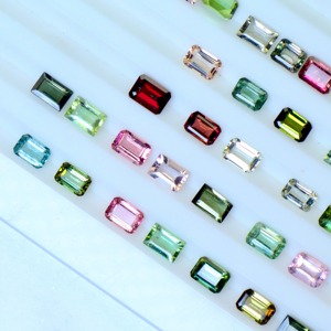 6x4mm Tourmaline naturelle émeraude coupe pierre précieuse en vrac multicolore pierre semi-précieuse pour la fabrication de bijoux - Product Image 4