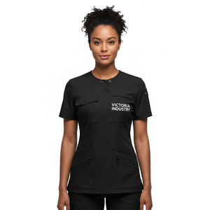 Uniforme de Enfermera de Alta Calidad, Conjunto de Uniformes Médicos de Tela Elástica en 4 Direcciones, Detección de Agujas, Uniformes de Hospital para Mujer, Transpirables - Product Image 2