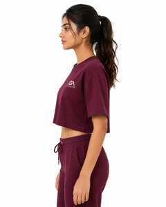 Camiseta Deportiva Corta Unisex, Estilo Oversize, Color Sólido, Cuello Redondo, Manga Corta, Informal, para Verano - Product Image 6