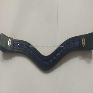 Chaîne personnalisée en cristal bleu à deux rangées Chaîne vide en cuir avec boutons pression Toutes les tailles Cob complet fabriqué en Inde Commande en gros - Product Image 5